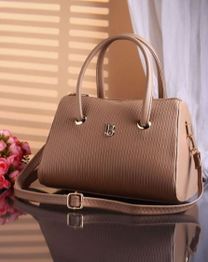 LEGAL BRIBE Striped Structured Handheld Bag