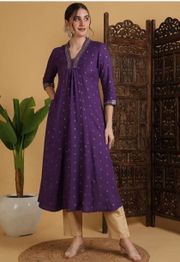 Sangria Embroidered Anarkali Kurta