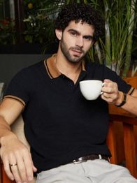  Campus Sutra Men Solid Polo Collar Cotton T-shirt