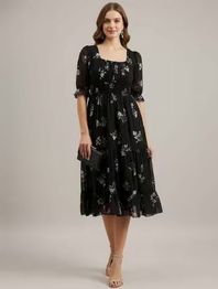 ZWERLON X AG Women Floral Print A-Line Dress