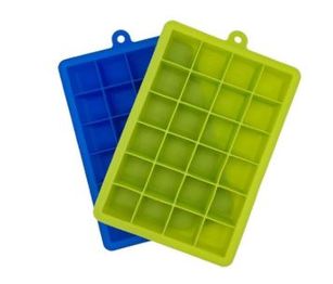 Clazkit Silicone Ice Cube Trays 2 Pcs Square Pop Up Ice Cube Mold Trays