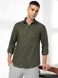 JOHN PLAYERS Men Slim Fit Shirt with Patch Pocket