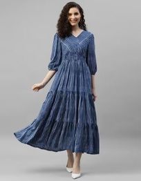 RAIYANI ENTERPRISE X AG Women Printed Fit & Flare Dress