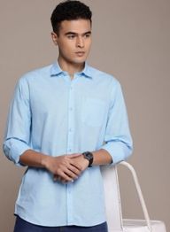 BS BLUE SQUAD Cotton Linen Casual Shirt