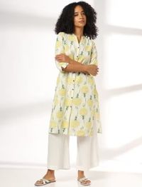 SIYAHI Women All-Over Print Straight Kurta