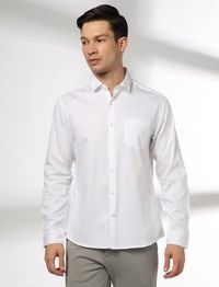 NETPLAY Men Slim Fit Cotton Dobby Shirt