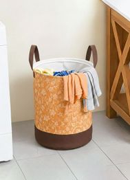 HOMESTIC Brown Printed Foldable Laundry Bag