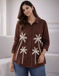 BUDA JEANS CO Women Embroidered Relaxed Fit Shirt