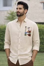 BUDA JEANS CO Men Embroidered Regular Fit Shirt