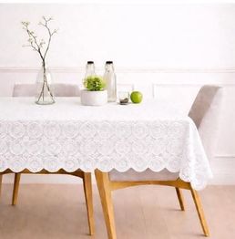 STITCHNEST Cotton Net Table Cover