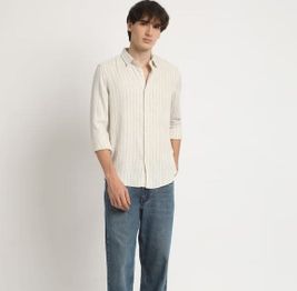 THE BEAR HOUSE Men Striped Slim Fit Shirt