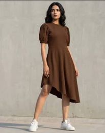 FYRE ROSE Women Round-Neck Fit & Flare Dress