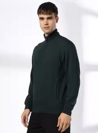 TEAMSPIRIT Men Regular Fit Half-Zip Sweatshirt