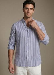 glitchez Men Slim Fit Striped Casual Shirt