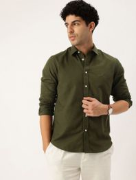 Nautica Slim Fit Cotton Linen Casual Shirt