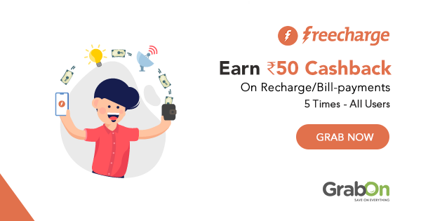 Freecharge Wallet : Get 100% Cashback on 1st Recharge/Bill Payment. (New Users only)