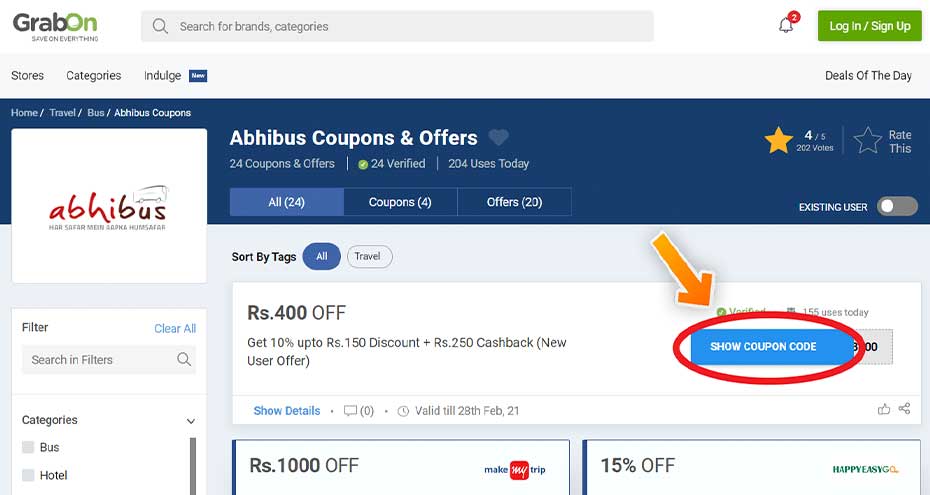 Abhibus Coupon Codes