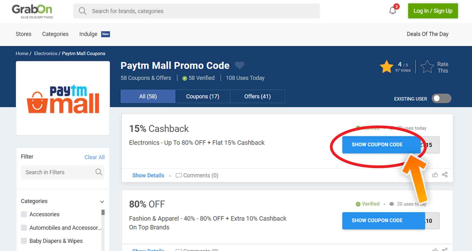 promo code for paytm mall first time user