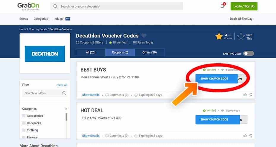 Decathlon voucher code new user on sale