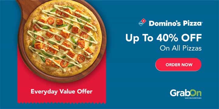 Domino s Coupon Codes Offers FLAT 40 OFF Today