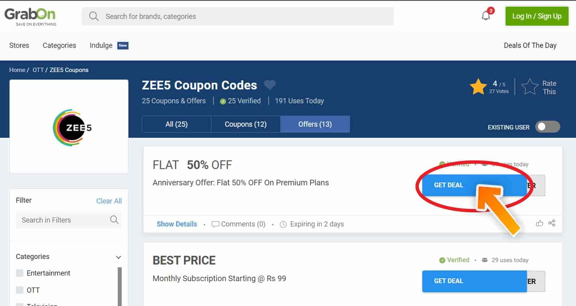 Zee5 Subscription Offer