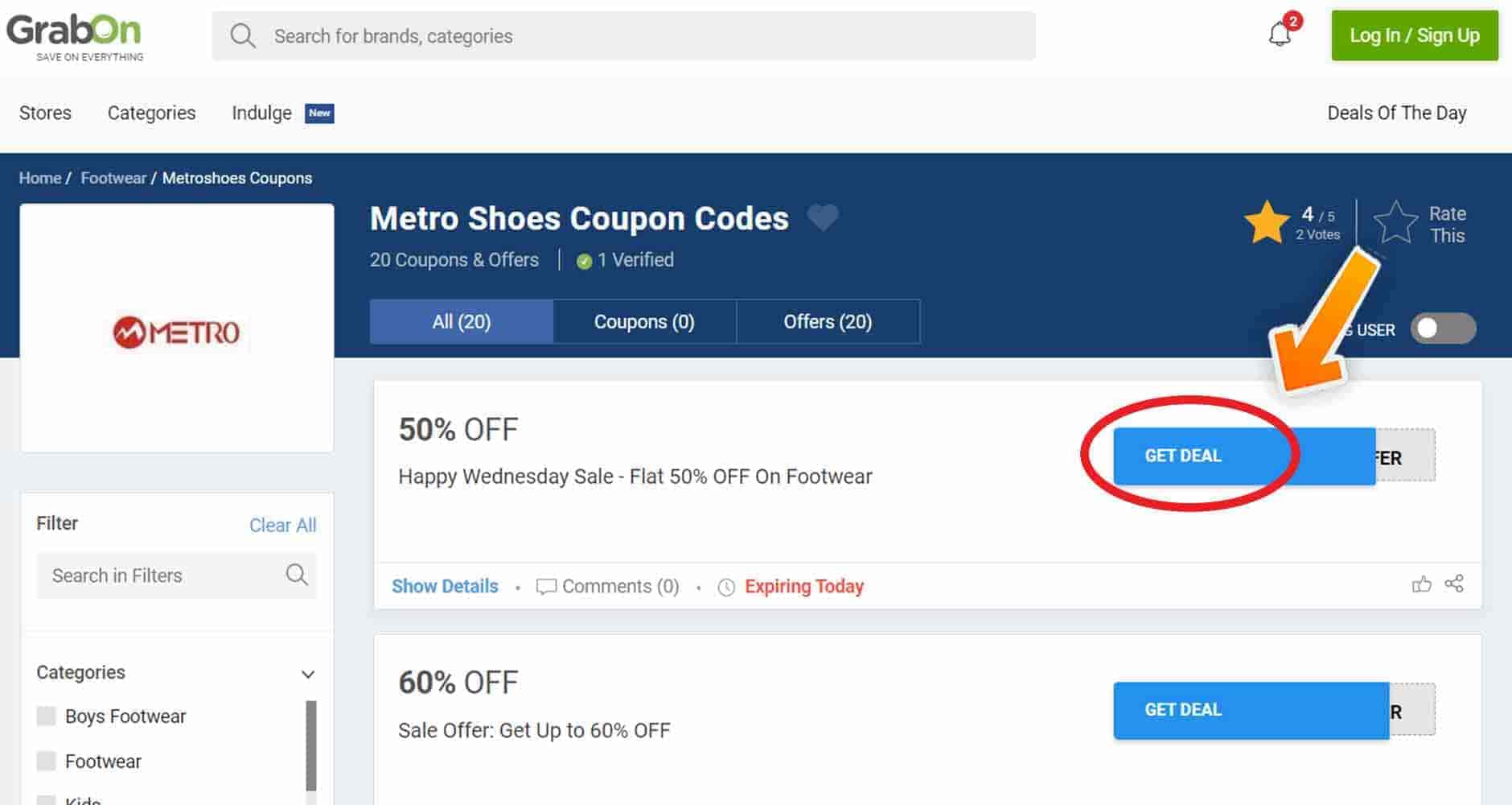 Metroshoes Coupons