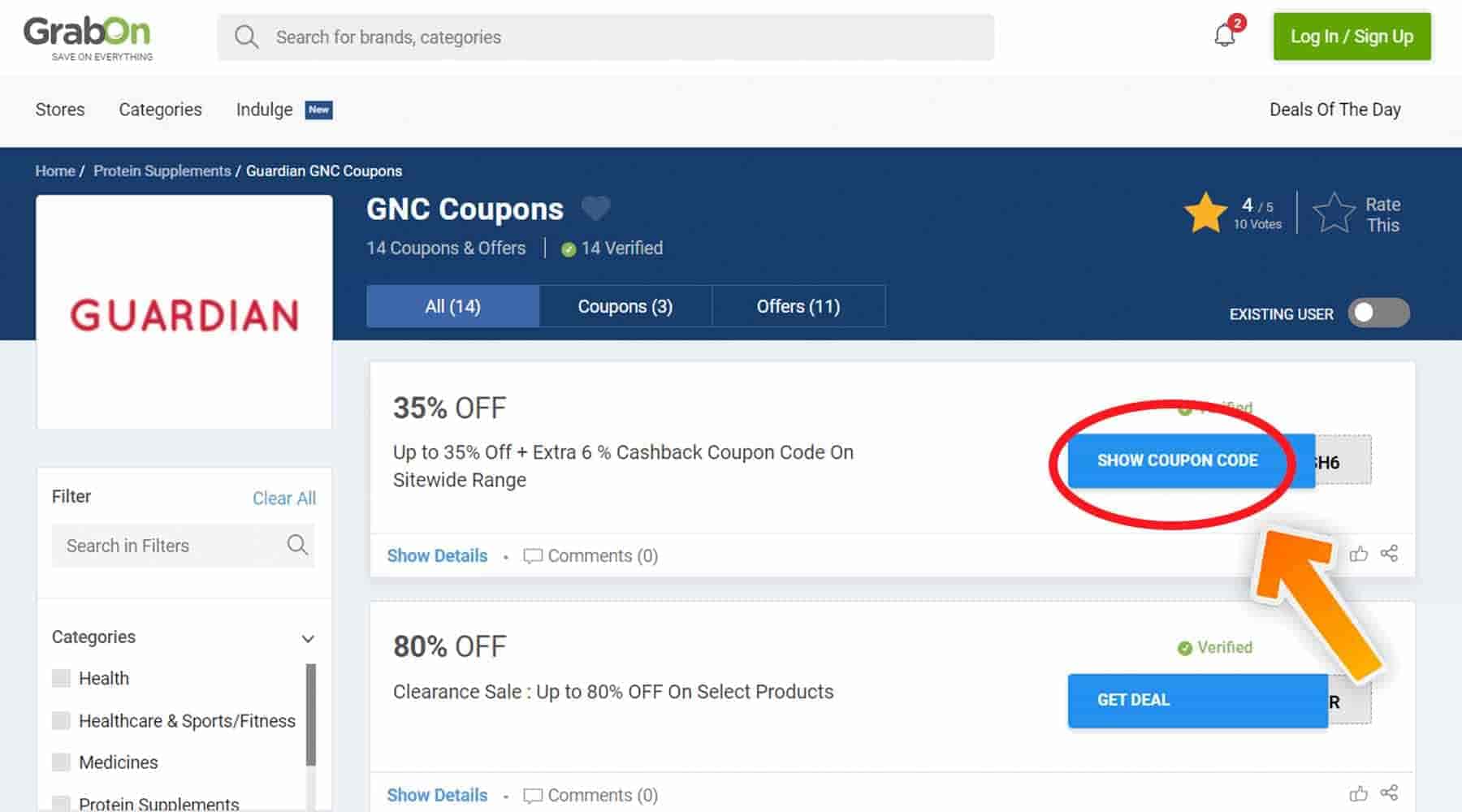 GNC Coupons & Offers Rs 300 Discount Codes Jan 2024