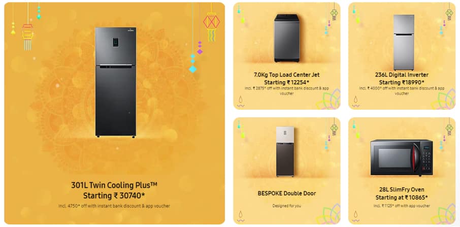Deals on Samsung Home Appliances