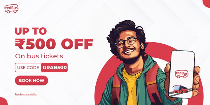 Redbus Coupons Offers Upto Rs 500 OFF Jan 2025