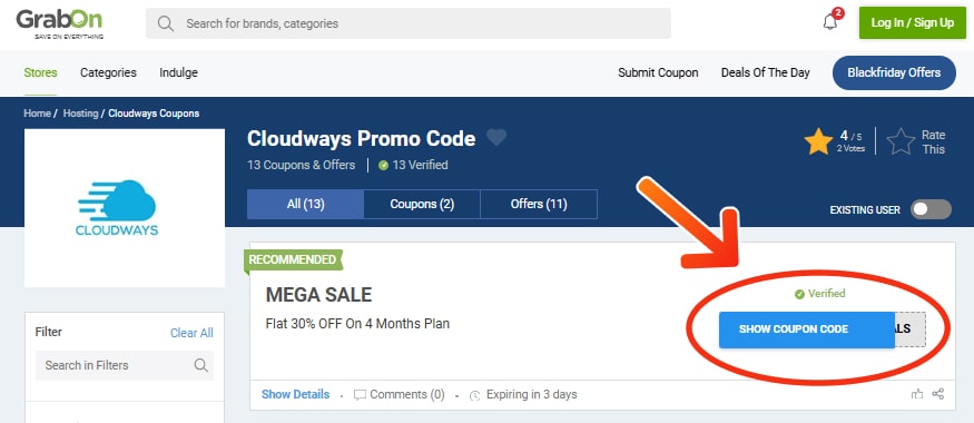 Cloudways Coupon Code