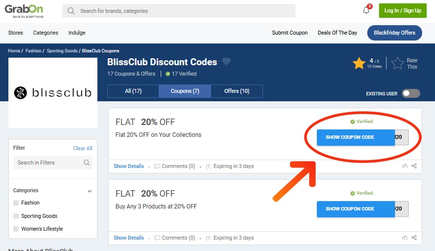 BlissClub Coupon Codes