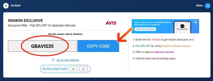 Avis Promo Codes