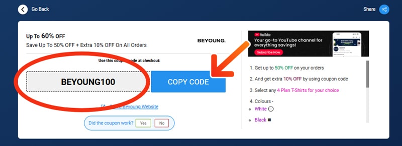 beyoung Coupon Codes