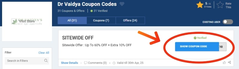 Dr vaidya Coupon Codes