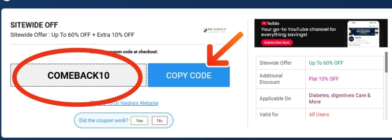 Dr vaidya Coupon Codes