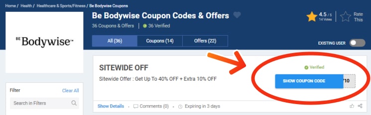 Be Bodywise Coupon Codes