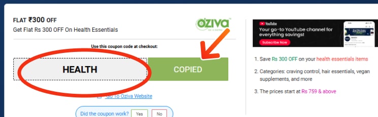Oziva Discount Codes