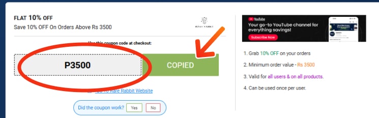 Rare Rabbit Promo Codes