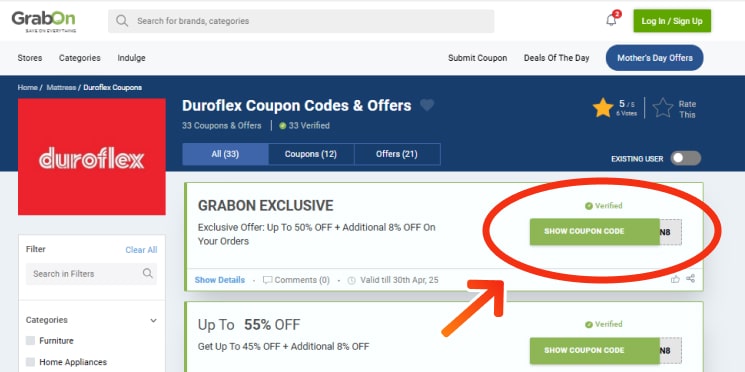 Duroflex Discount Codes