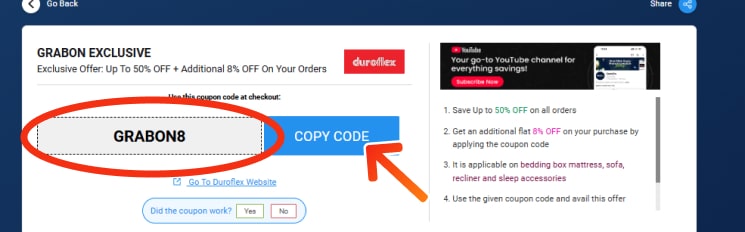 Duroflex Coupons