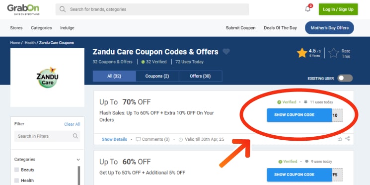 Zandu Care Discount Codes