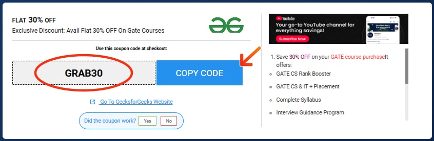 GeeksforGeeks Discount Codes
