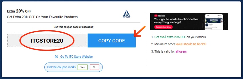 ITC Store Discount Codes