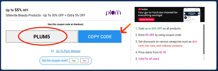 Plum Promo Codes