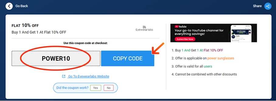 Eyewearlabs Coupon Codes