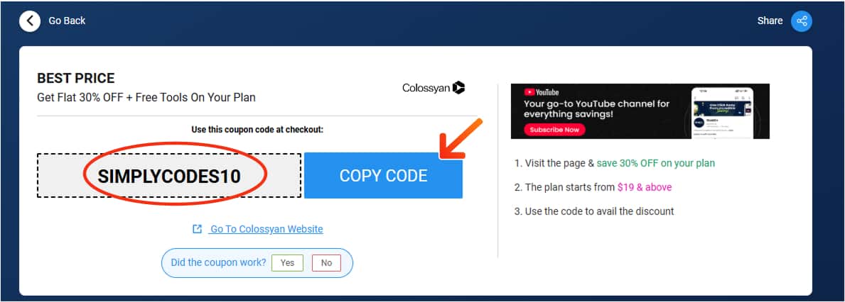 Colossyan Promo Code