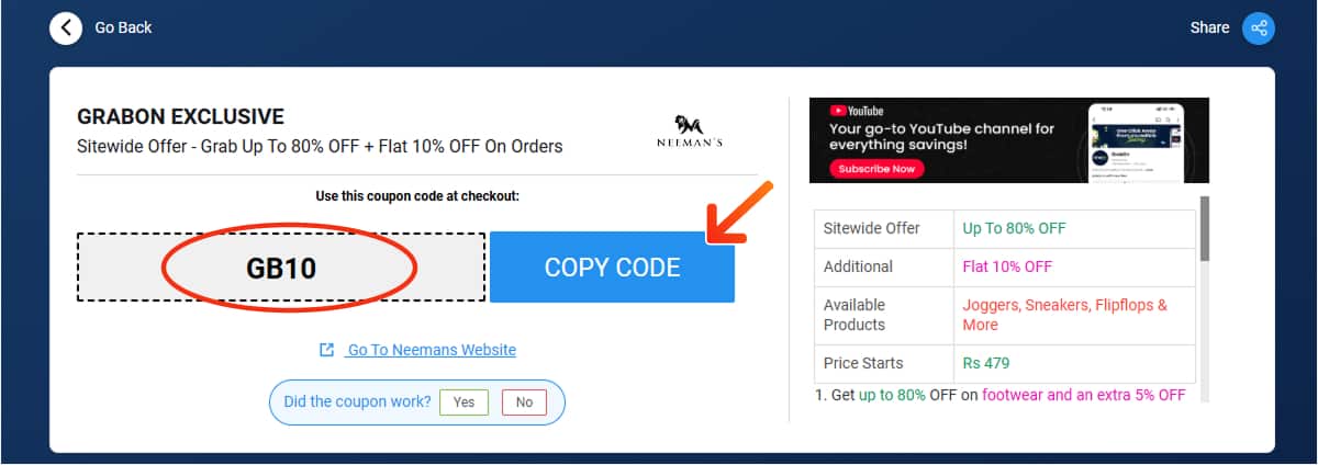 Neemans Coupons