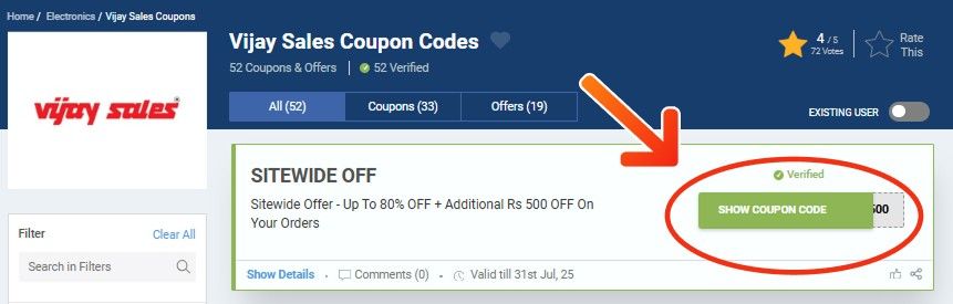 Vijay Sales Coupon Codes