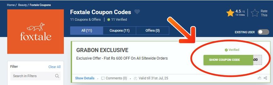 Foxtale Coupons