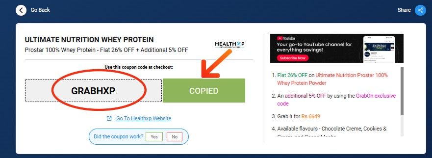 HealthXP Discount Codes
